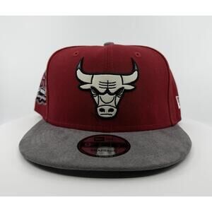 Chicago Bulls Snapback Hat Cap 6X NBA Champions Red Logo Basketball Mens New Era